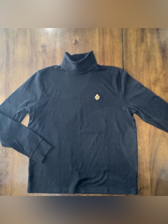 Lauren Ralph Lauren Sweaters - VTG Lauren Ralph Lauren Black Cotton Turtleneck Embroidered Logo Womens L